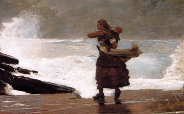 Winslow Homer Painting - The Gale Realism marine painter Winslow Homer